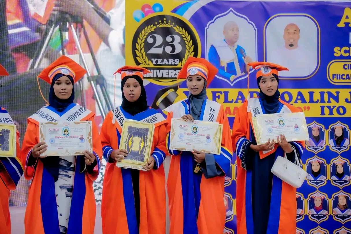 Al-Hudda students celebrating at a graduation ceremony