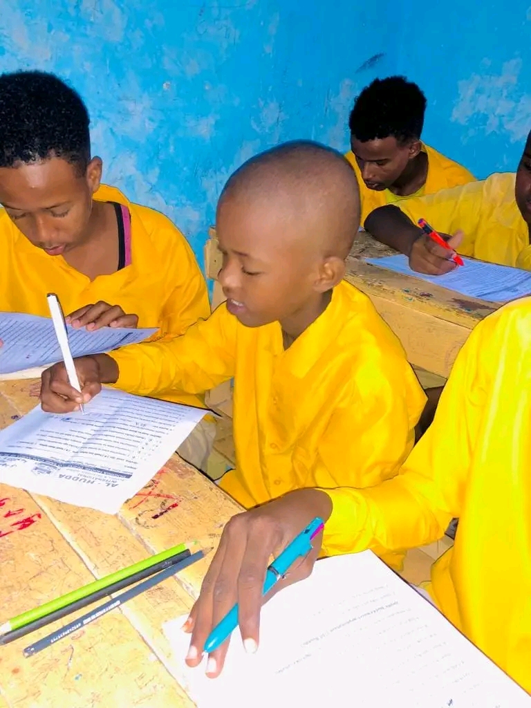 Primary students learning together in class